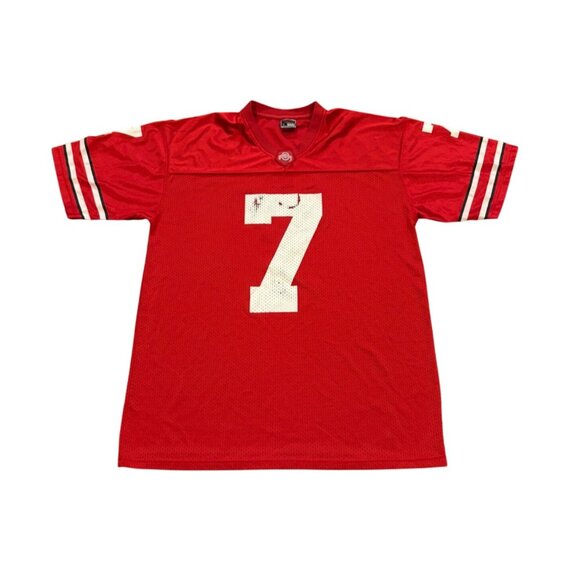 Ohio State Buckeyes #7 NCAA Football Jersey Atlantis Red Men's Large - Picture 1 of 6